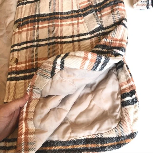 NWT Universal Thread Women's Mid Length Plaid Shirt Jacket, Size Medium - Picture 9 of 14